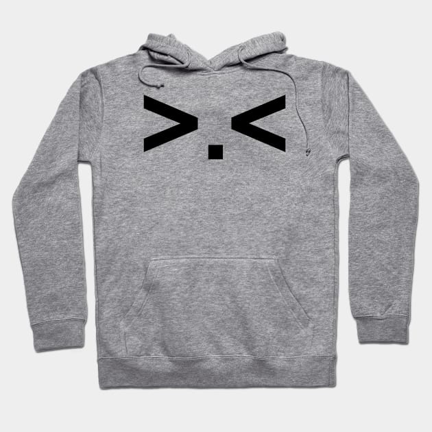 >.< Emoticon Face Hoodie by AustralianMate